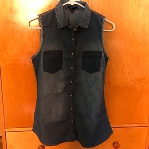 F21 Denim button up